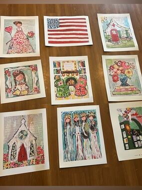 Colorful Floral Whimsical Home Art Prints girl love Tricia Robinson & more